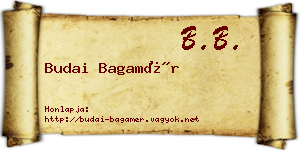 Budai Bagamér névjegykártya